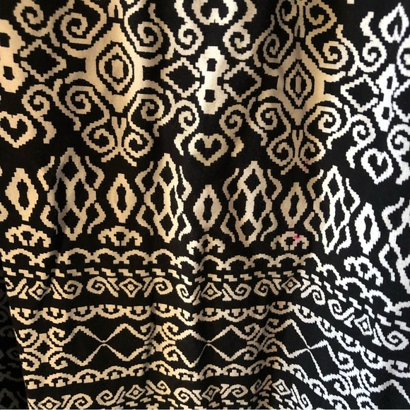 American Rag maxi skirt Black and Tan graphic pattern rayon crochet waistband XL - Picture 3 of 8
